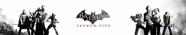 Arkham, batman, kota, film, monitor, film, multi, banyak, layar, rangkap tiga, Wallpaper HD