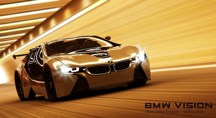 BMW Vision 3D Max, grau BMW Vision, Autos, BMW, auto, 3d auto, bmw vision, 3d max, HD-Hintergrundbild