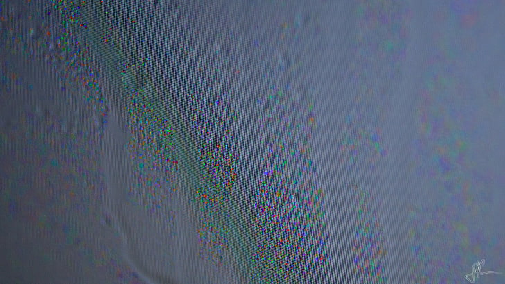 monitor, gotas de agua, lluvia, píxeles, Fondo de pantalla HD
