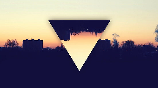 ville, triangle, sombre, Illuminati, Fond d'écran HD HD wallpaper