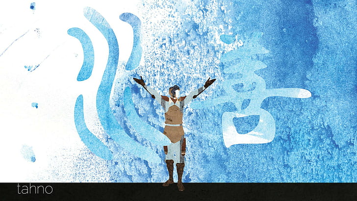 Avatar, anime, bleu, blanc, Fond d'écran HD