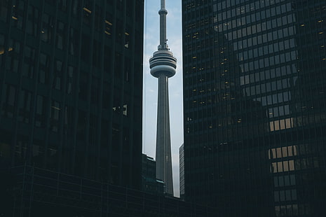ciudad, CN Tower, Toronto, Canadá, Fondo de pantalla HD HD wallpaper