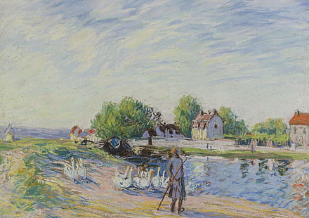 Alfred Sisley, peinture, art classique, Fond d'écran HD HD wallpaper
