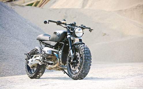 BMW R1200R Neo Scrambler, motocicleta estándar negra, motocicletas, BMW, Fondo de pantalla HD HD wallpaper