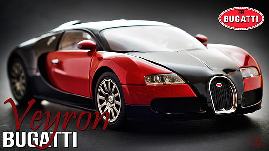 czerwono-czarne Bugatti Veyron, samochód, Bugatti, Bugatti Veyron, pojazd, Tapety HD HD wallpaper