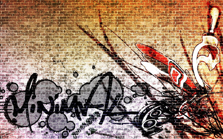 muro, graffiti, Sfondo HD