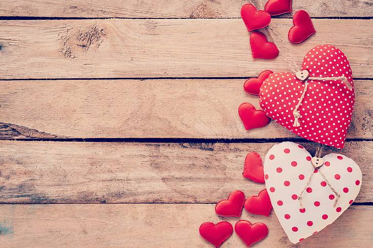 background, holiday, hearts, Valentine's day, HD wallpaper
