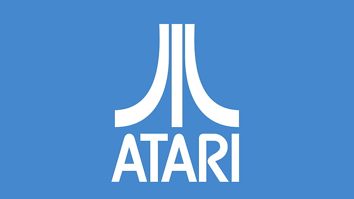 Atari HD, atari, bleu, jeu, jeux, logo, racines, arbre, Fond d'écran HD