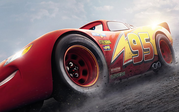 Lightning McQueen, affiche, 4k, voitures 3, Fond d'écran HD