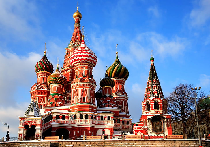 Catedral de St. Brasils, Rússia, Catedral de São Basílio, Praça Vermelha, Moscou, arquitetura, cúpula, HD papel de parede
