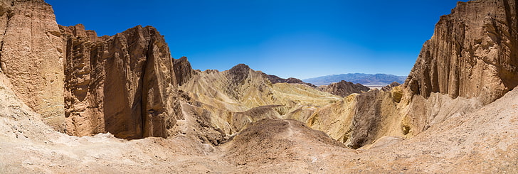 desert, mountains, HD wallpaper