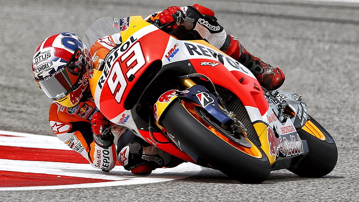 Marc Marquez, Repsol Honda, motocicleta, Moto GP, HD papel de parede