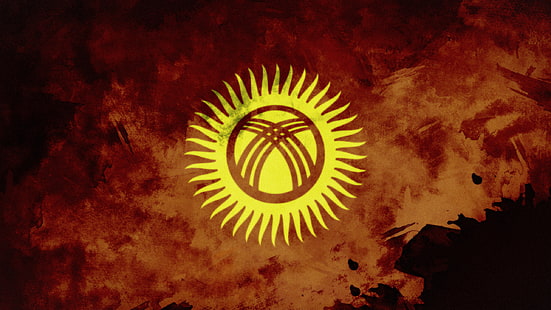 Kirgisistan, Grunge, Flagge, HD-Hintergrundbild HD wallpaper