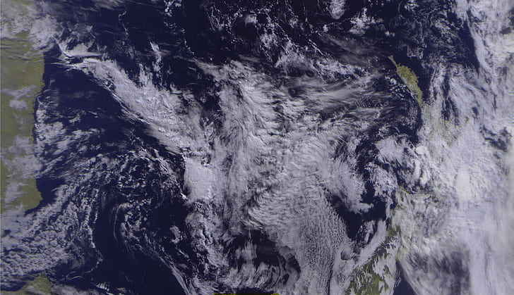 New Zealand, Australia, Tasman Sea, satellite imagery, Meteor-M N2, space, HD wallpaper