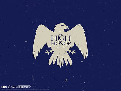 Setinggi Kehormatan logo, Game of Thrones, A Song of Ice and Fire, House Arryn, trone de fer, fantasi heroik, sigils, Wallpaper HD HD wallpaper