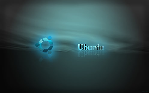Ubuntu Blue, логотип Ubuntu, компьютеры, Linux, Ubuntu Blue, HD обои HD wallpaper