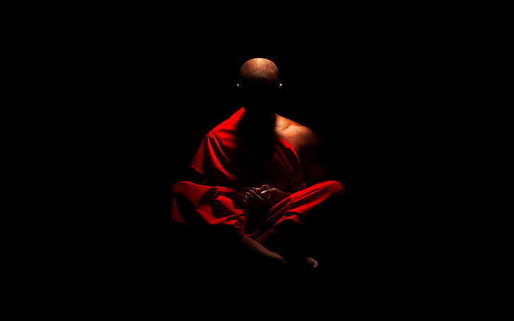 meditation, monk, religion, robe, zen, HD wallpaper