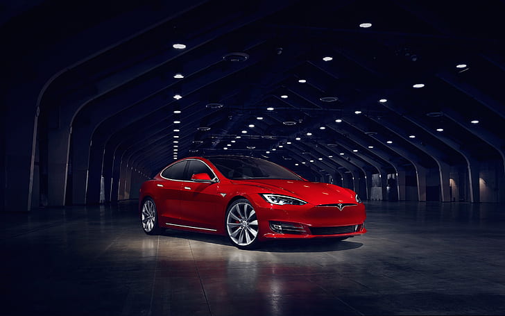 Elektroauto, Tesla-Motoren, Tesla-Modell S P90D, HD-Hintergrundbild