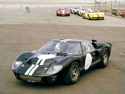 1966, classico, ford, gt40, le mans, corsa, corsa, supercar, supercar, Sfondo HD HD wallpaper