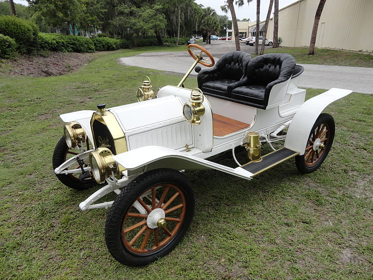 1908, buick, model 10, retro, runabout, touring, HD wallpaper