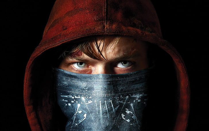 man wearing red hoodie and mouth mask, men, face, Metallica , Through the Never, HD wallpaper