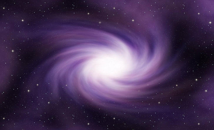 Milky Way illustration, space, the universe, large, black hole, HD wallpaper