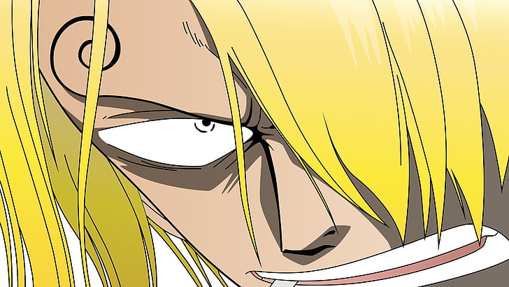weiße und schwarze abstrakte Malerei, One Piece, Anime, Sanji, HD-Hintergrundbild