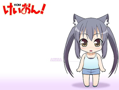 Azusa Chibi Illustration, K-on, Nakano Azusa, Anime, Ohr, HD-Hintergrundbild HD wallpaper