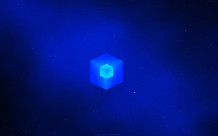 Sony PS4 logo, cube, simple, HD wallpaper