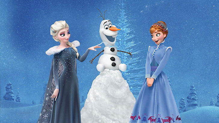 Disney Disney Frozen fondo de pantalla, invierno, bosque, nieve, árboles,  Fondo de pantalla HD | Wallpaperbetter