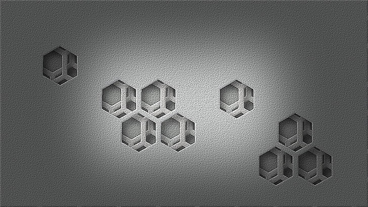 hexagon decor, abstract, geometry, HD wallpaper