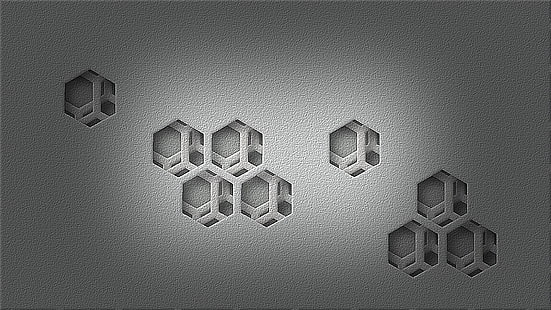 hexagon decor, abstract, geometry, HD wallpaper HD wallpaper
