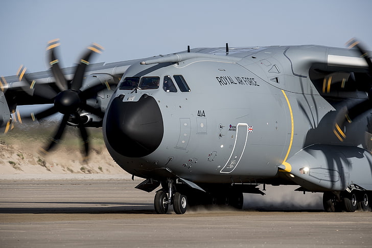 aircraft, military, air force, cargo and transport aircraft, Airbus A400M, 0055, HD wallpaper