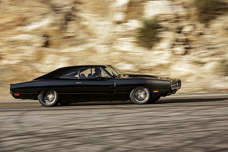 1970, black, cars, charger, coupe, dodge, modified, HD wallpaper