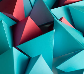 Formen, 3D, Dreiecke, Geometrisch, HD-Hintergrundbild HD wallpaper