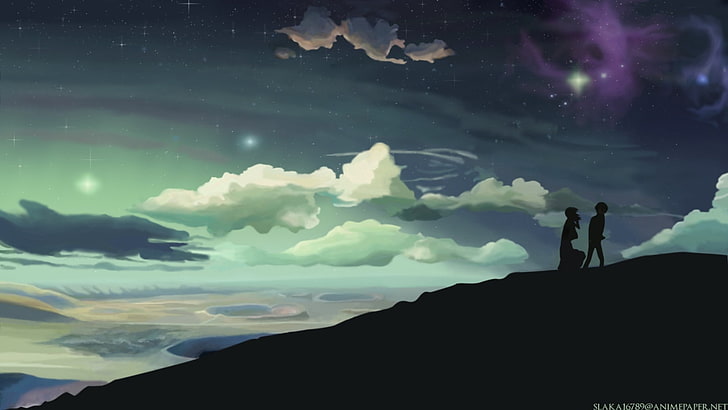 5 centímetros por segundo, anime, Makoto Shinkai, cielo, Fondo de pantalla HD