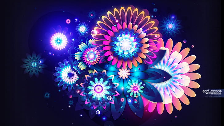 abstract flowers design 1920x1080  Nature Flowers HD Art , Abstract, Flowers, HD wallpaper