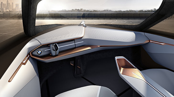 mobil masa depan, BMW Vision Next 100, interior, Wallpaper HD