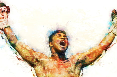 ръкавици, боксьор, Мохамед Али, Мохамед Али, HD тапет HD wallpaper