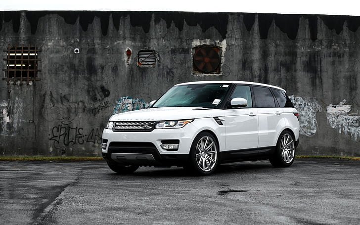 Lindo Range Rover Sport branco, range rover branco, esporte range rover, HD papel de parede