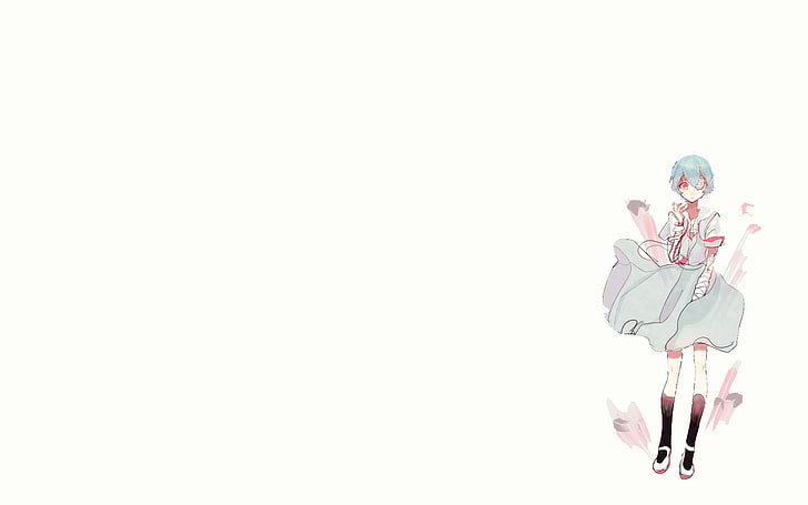 Neon Genesis Evangelion, Ayanami Rei, simple background, HD wallpaper