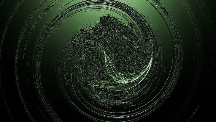 HD hijau, abstrak, hijau, Wallpaper HD