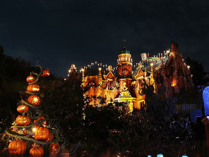 Halloween Haunted Mansion, halloween, walt-disney-world, spooky, haunted-mansion, HD wallpaper