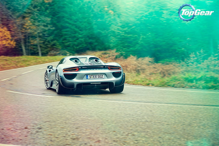 Porsche, vehicle, Top Gear, road, Porsche 918 Spyder, 918, HD wallpaper