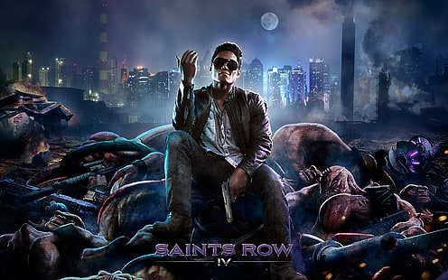 لعبة Saints Row 4 ، ورق الجدران ، وورق الحائط ، والرجل ، والفضة العميقة ، و Saints Row 4 ، و Johnny Gat ، و Volition Inc، خلفية HD HD wallpaper