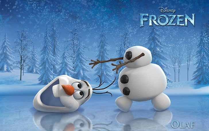 mainan mewah panda putih dan hitam, Olaf, Frozen (film), film animasi, film, Disney, Wallpaper HD