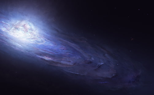 Andromeda Galaxy, galaxy wallpaper, Space, Galaxy, Blue, Apple, Andromeda, Amazing, Futuristic, Cosmos, retina, emozionante, Macbook, alta risoluzione, affascinante, divertente, hd, 4k, ultrahd, f4lyn, starkiteckt, Sfondo HD HD wallpaper