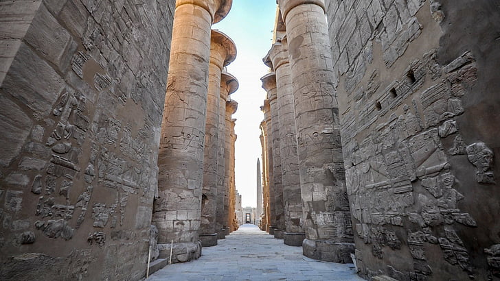 Artificiale, Tempio di Karnak, Rovine, Tempio, Sfondo HD