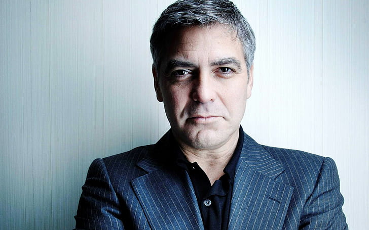 George Clooney, George Clooney, actor, director, eyes, smile, HD wallpaper