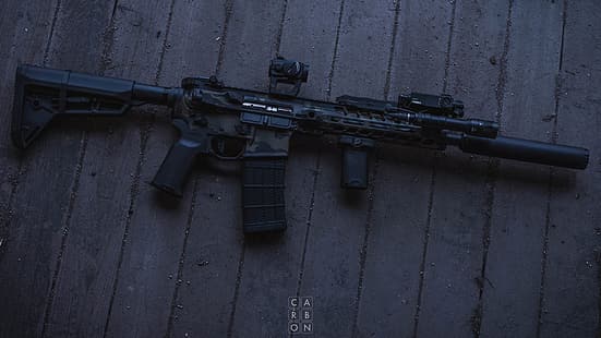 оръжия, пушка, оръжие, обичай, ar-15, щурмова пушка, ar 15, HD тапет HD wallpaper